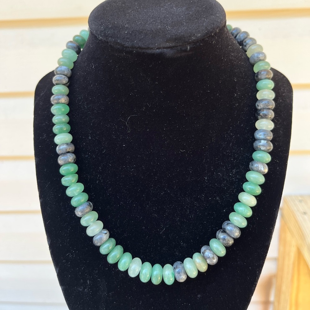 Boho aventurine crystal rondelle choker